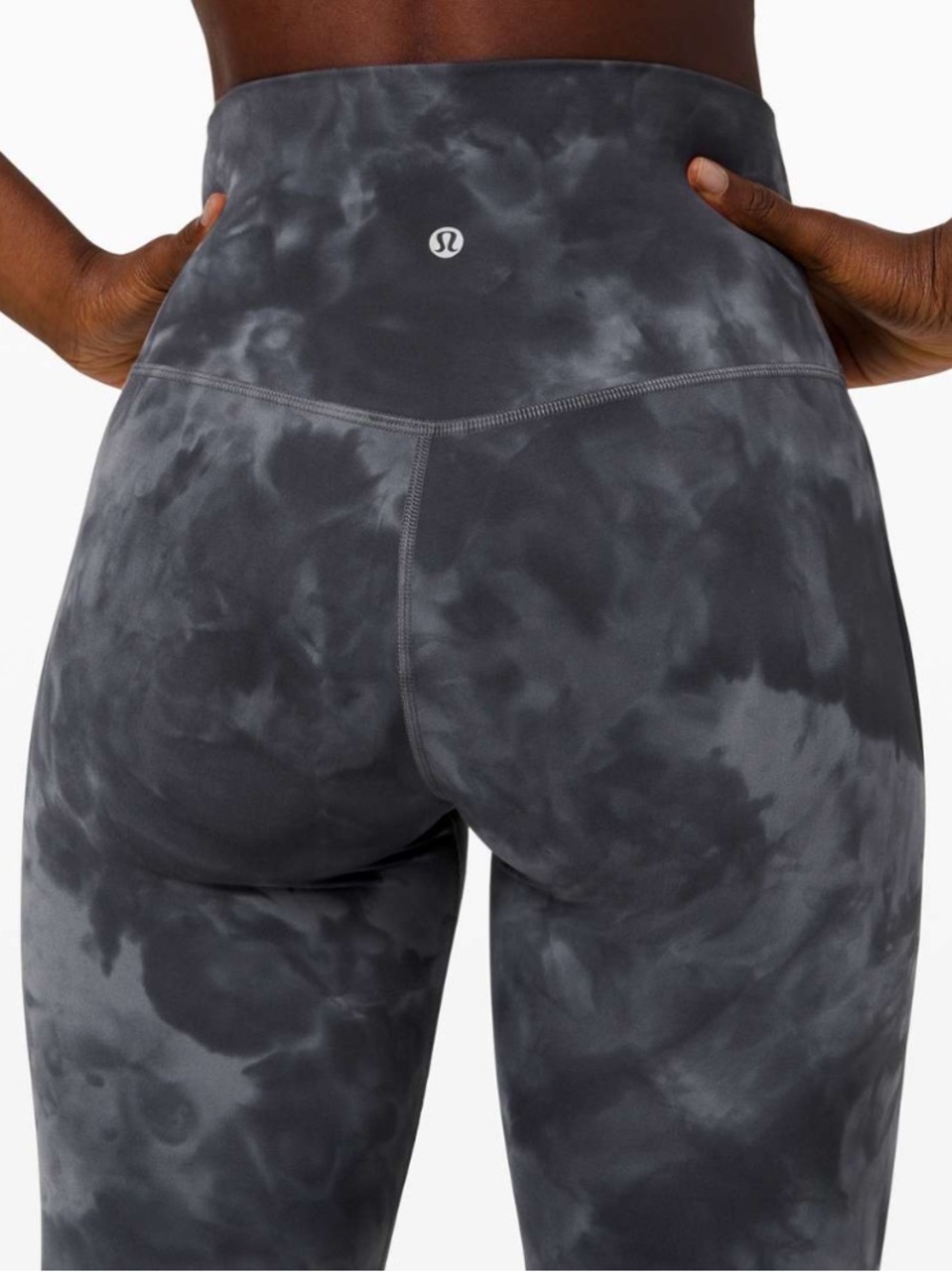 Lululemon Align Pant Diamond Dye Full Length Leggings Size 8 Pitch Graphite Gray - Picture 5 of 13